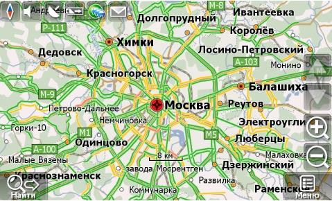 Навител - Москва, пробки